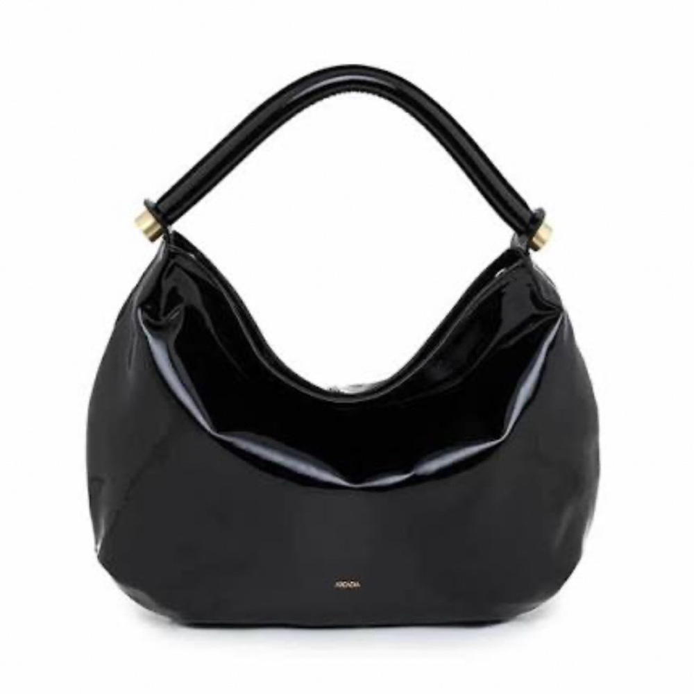 Authentic Arcadia Large Black Renee Patent Leather Hobo Style 8116